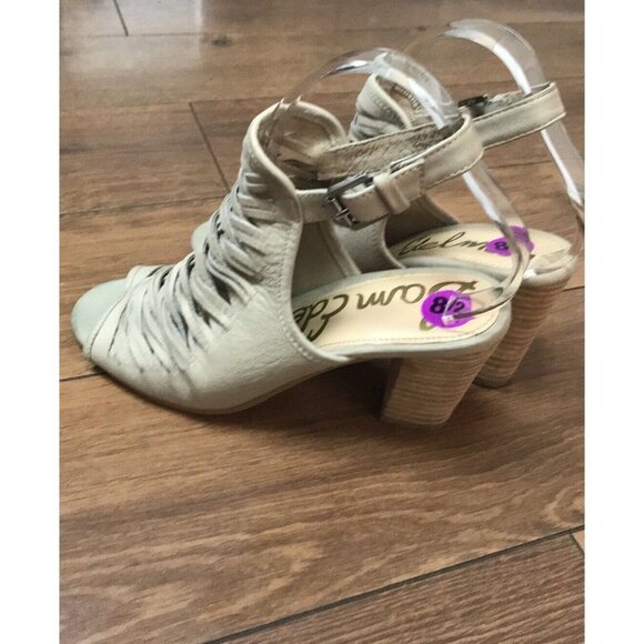 Sam Edelman Sandals Women's Shoes Sz 8.5  Holly Sandal Suede Block Heel Peep Toe - Picture 3 of 5